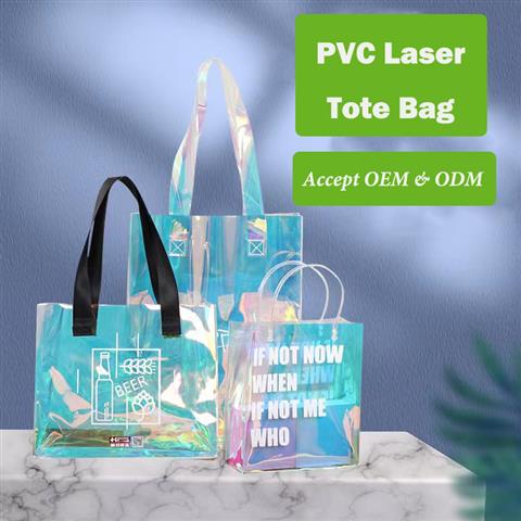 PVC laser tote bag